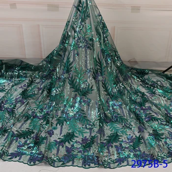 

New Arrival African Tulle Mesh Sequence Lace Fabric French Nigerian Sequin Net Lace 2019 High Quality For Asoebi GD2975B-5