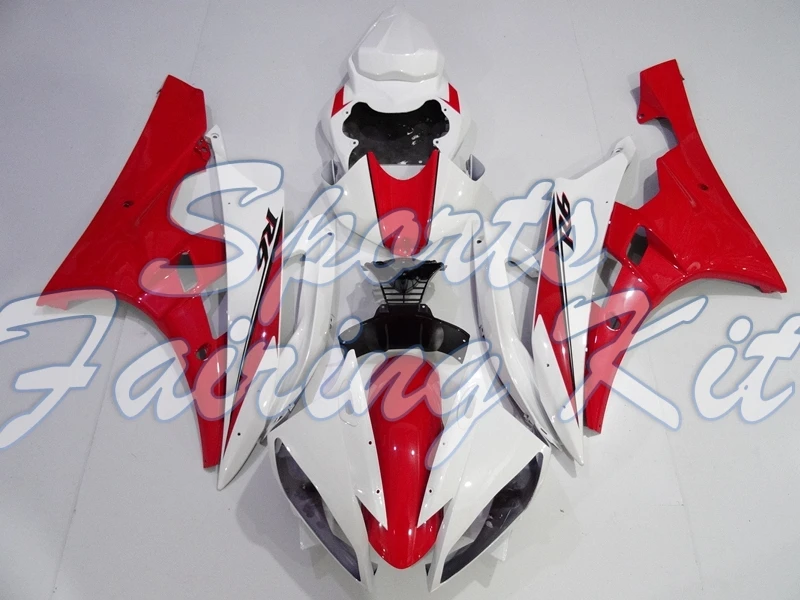 Обтекатели для YZFR6 2006 2007 Белый Красный Пластиковый обтекатель YZF R6 06 Наборы