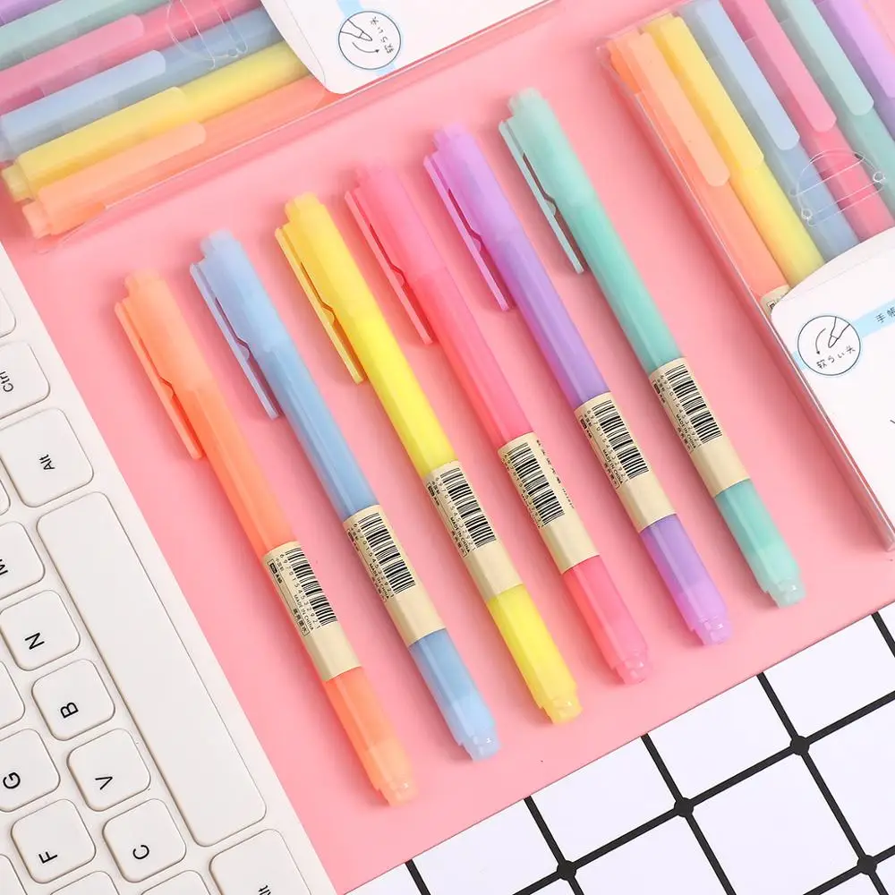 

6pcs/set Futurecolor Write Brush Pen Colored Marker Pens Set For Calligraphy Drawing Gift Korean Stationery Art Supplies