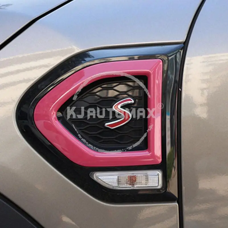 Пластиковые автомобильные аксессуары KJAUTOMAX для Mini Cooper F60 крыло раздел боковые потертости наклейки Наклейка украшения красный розовый Checker