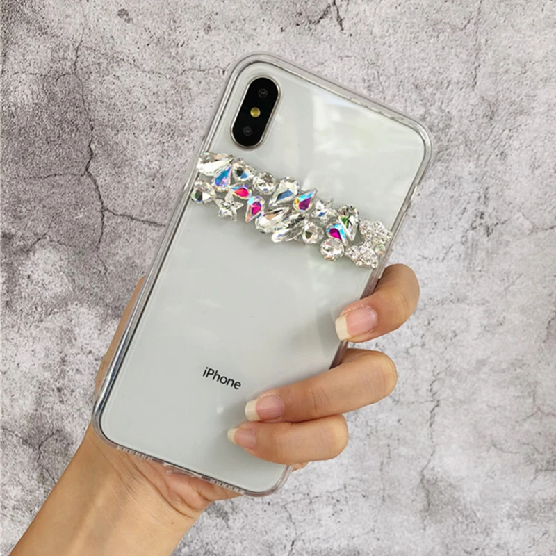 

For Samsung Galaxy Note 10 Note 9 S10 5G S10E S8 S9 Plus Case Luxury Bling Rhinestone Diamond Crystal Soft Transparent TPU Cover