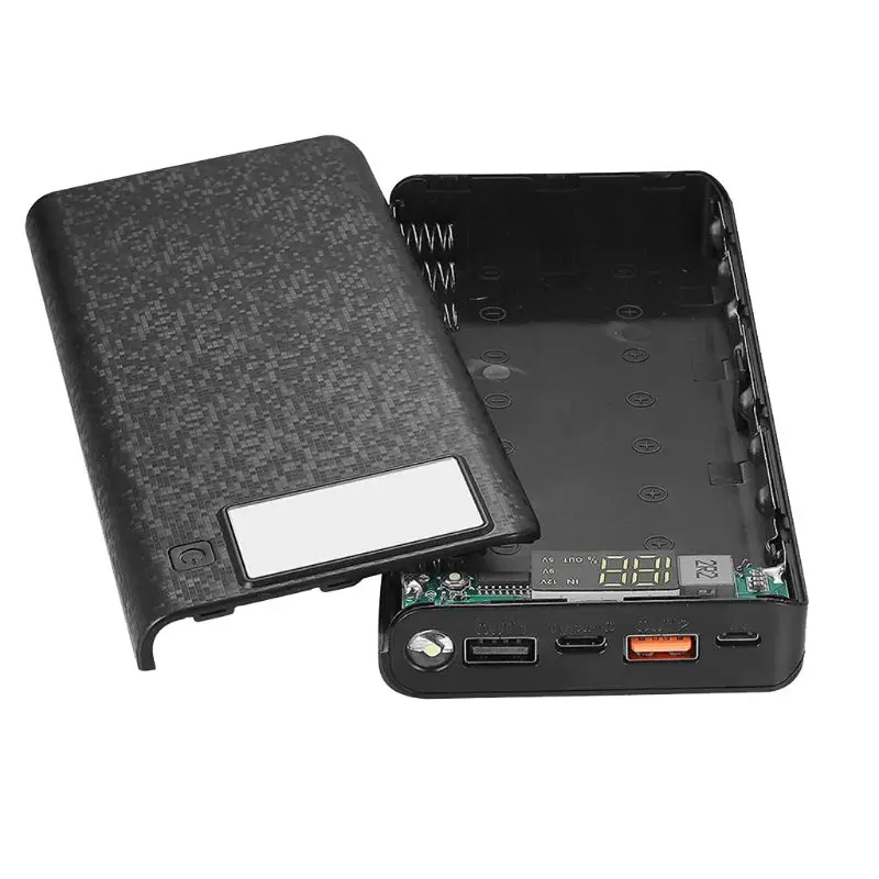 Блок питания QC 3 0 2 аккумулятора USB + Type C PD 8x18650 внешний аккумулятор сделай сам со