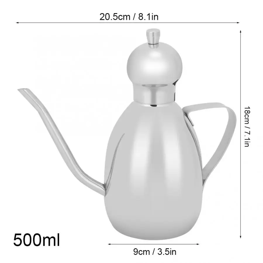 Герметичный уксус, соевый соус Cruet 500 мл кухонные принадлежности резервуар для масла из нержавеющей стали соевый контейнер для соуса приправа кухонная посуда