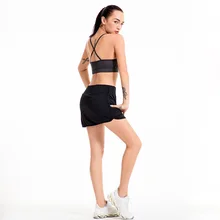 Женская активная спортивная Skort легкая юбка с карманами для бега и тенниса Гольф тренировки