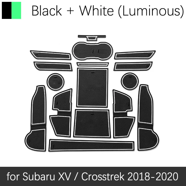 Противоскользящие резиновые чашки подушки двери паз коврик для Subaru XV Crosstrek WRX STI не-Silp аксессуары коврик для телефона - Название цвета: White Luminous