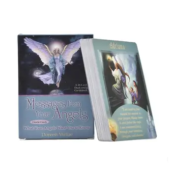 

44 Sheets Messages From Your Angels Tarot Card Deck Table Board Game For Family Gathering Party Play Card Entertinament Cards
