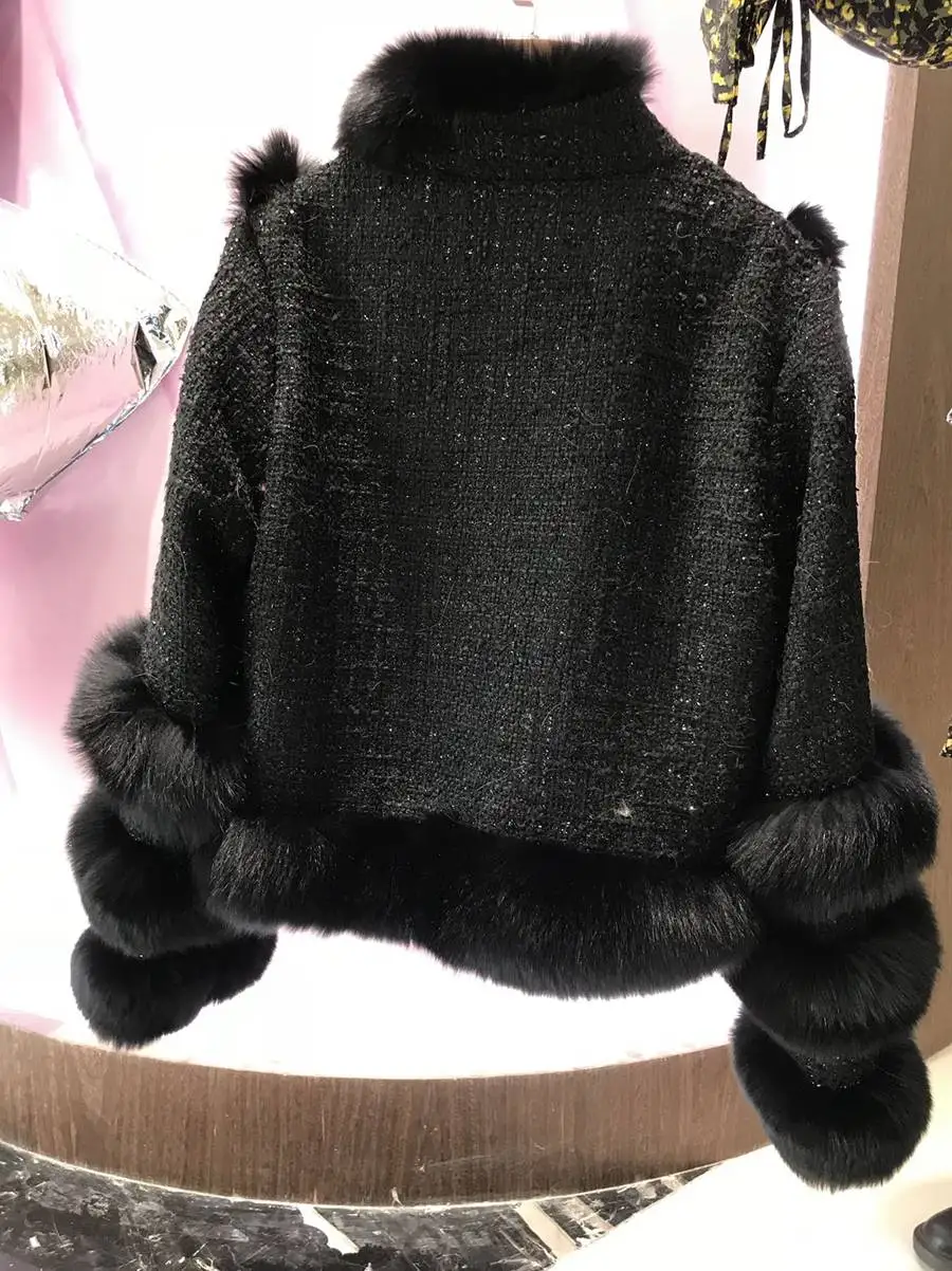 2020 Baru Alami Fox Mantel Bulu Mewah Bulu Pendek Jaket ...