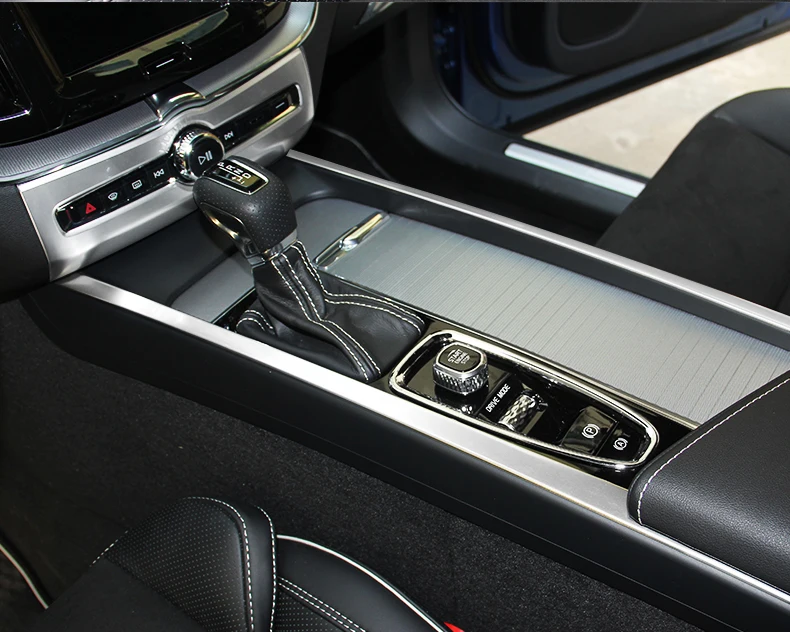 Для Volvo XC60- внутренняя отделка из нержавеющей стали Средний подлокотник отделка стильные полоски на авто аксессуары