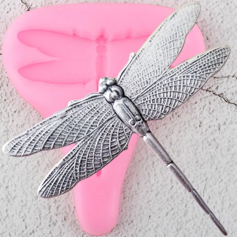 3D Dragonfly Silicone Molds Jewelry Resin Clay Mold Cupcake Topper Fondant Cake Decorating Tools Candy Chocolate - Цена: 113,42 руб.