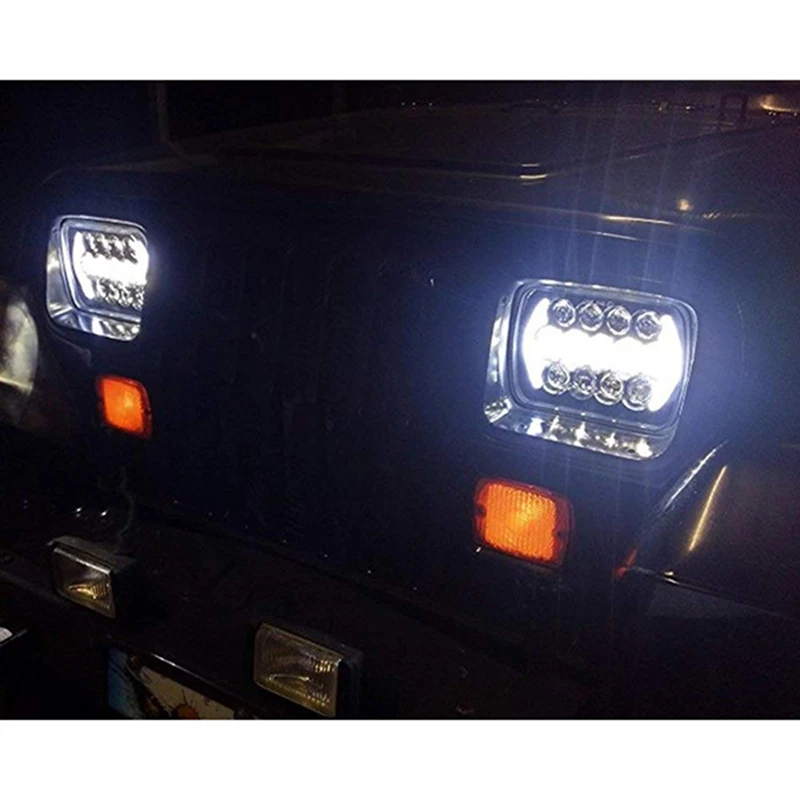 210 Вт 5X7 дюймов 7X6 дюймов проектор светодиодный фары DRL с H4 жгут для Chevrolet Jeep Cherokee XJ Toyota Tacoma и 88-95 Пикап 1