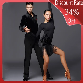 

Latin Dance Dress Women Black Fringe Dress Dance Costume Latin Dance Competition Dresses Performance Robe Danse Wear DQS3675