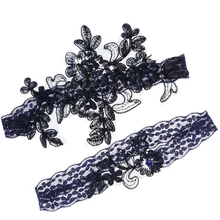 Набор из 2 великолепных свадебных кружевных цветочных подвязок для ног для новобрачных, женские свадебные подвязки, кольцо на бедро, один размер