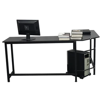 

【US Warehouse】L-Shaped Desktop Computer Desk Black（Computer Desk Table）