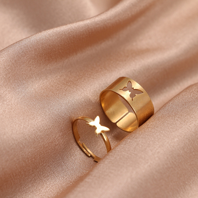 Metal Geometry Circular Punk Rings Set Opening Index Finger Accessories Buckle Joint Tail Ring for Women Jewelry Gifts