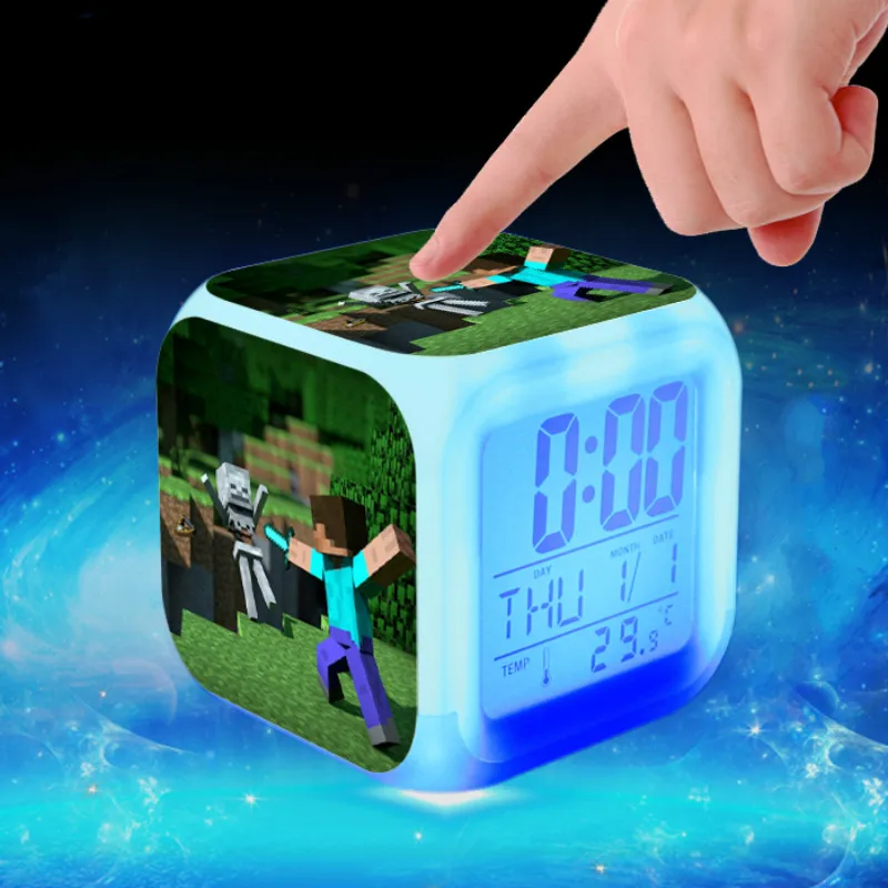 Цифровой Детский будильник Led reloj despertador мультфильм детская игрушка красочные светящиеся wekker электронные настольные часы Пробуждение свет - Цвет: 5