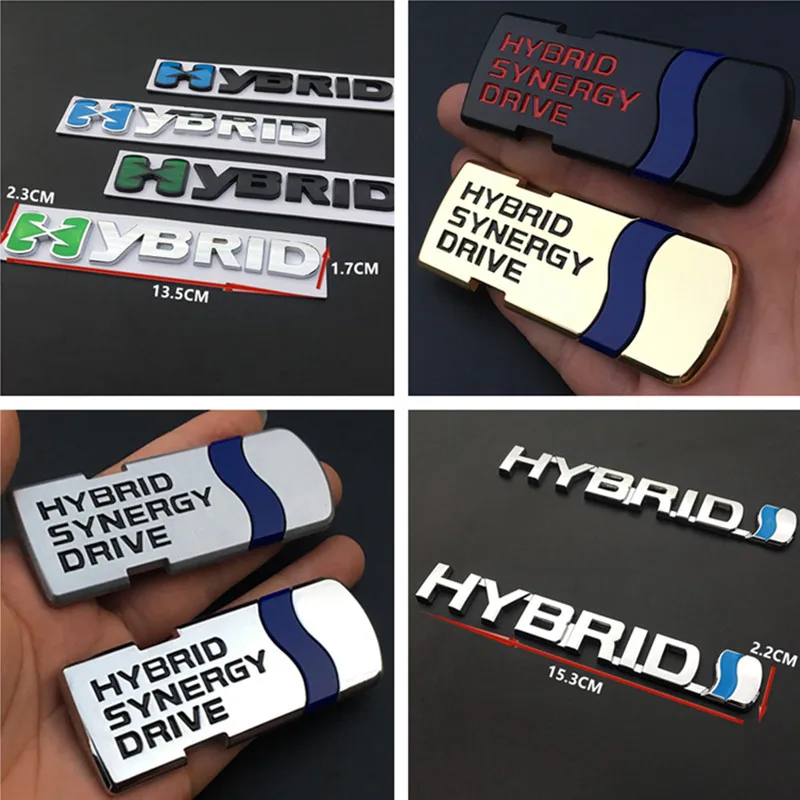 Металлическая гибридная 3d эмблема для Toyota HYBRID Corolla Rav4 Yaris Avensis Auris Reiz 1 шт.|Наклейки