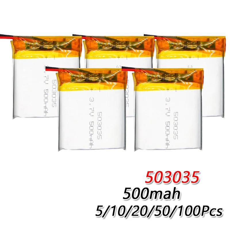 500mAh 3 7 V 503035 литий полимерный lipo аккумуляторная батарея для GPS MP4 DVD bluetooth наушники