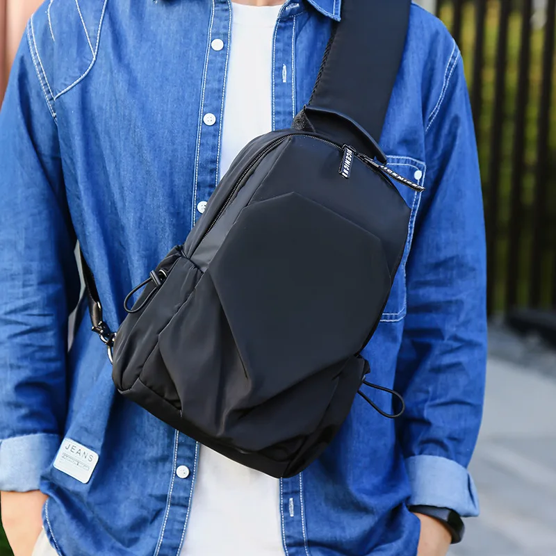 

2019 Autumn New Style Trend Simple Chest Pack Men's Lightweight Oxford Cloth Large-Volume Crossbody Bag