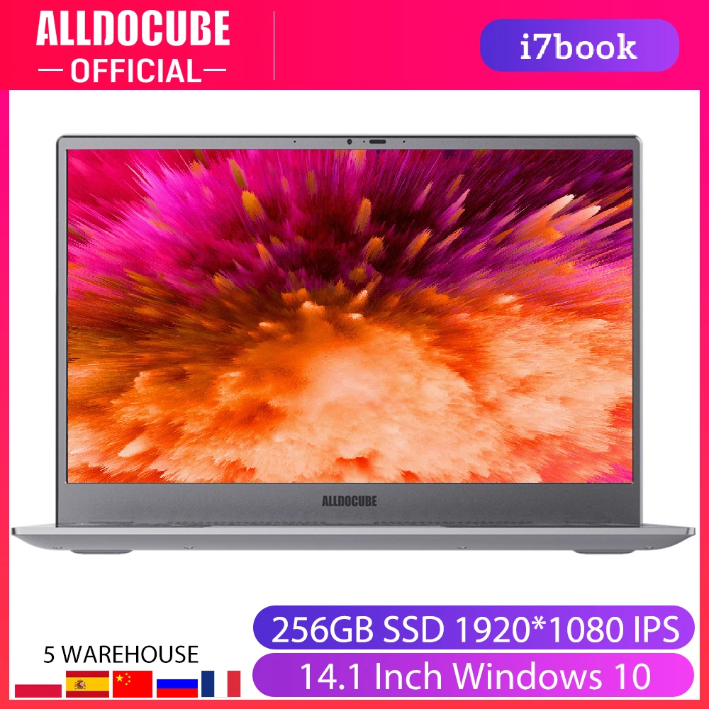 Alldocube-Tableta i7Book de 14,1 pulgadas, Intel Skylake U, i7-6660U, Windows 10, cuatro núcleos, 8GB de RAM, 256GB, SSD, 1920x1080, IPS, con teclado