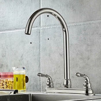 

Tool Faucet Replacement Water-saving Stainless Steel Pipe 2 handle Sink