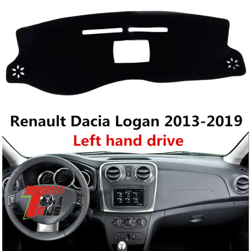 TAIJS чехол для приборной панели автомобиля с левым приводом для Renault Dacia Logan 2013- пылезащитный коврик для приборной панели автомобиля для Logan