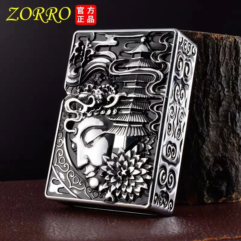 ZORRO хром черный старшие латунные керосиновые зажигалки Королевский аристократ