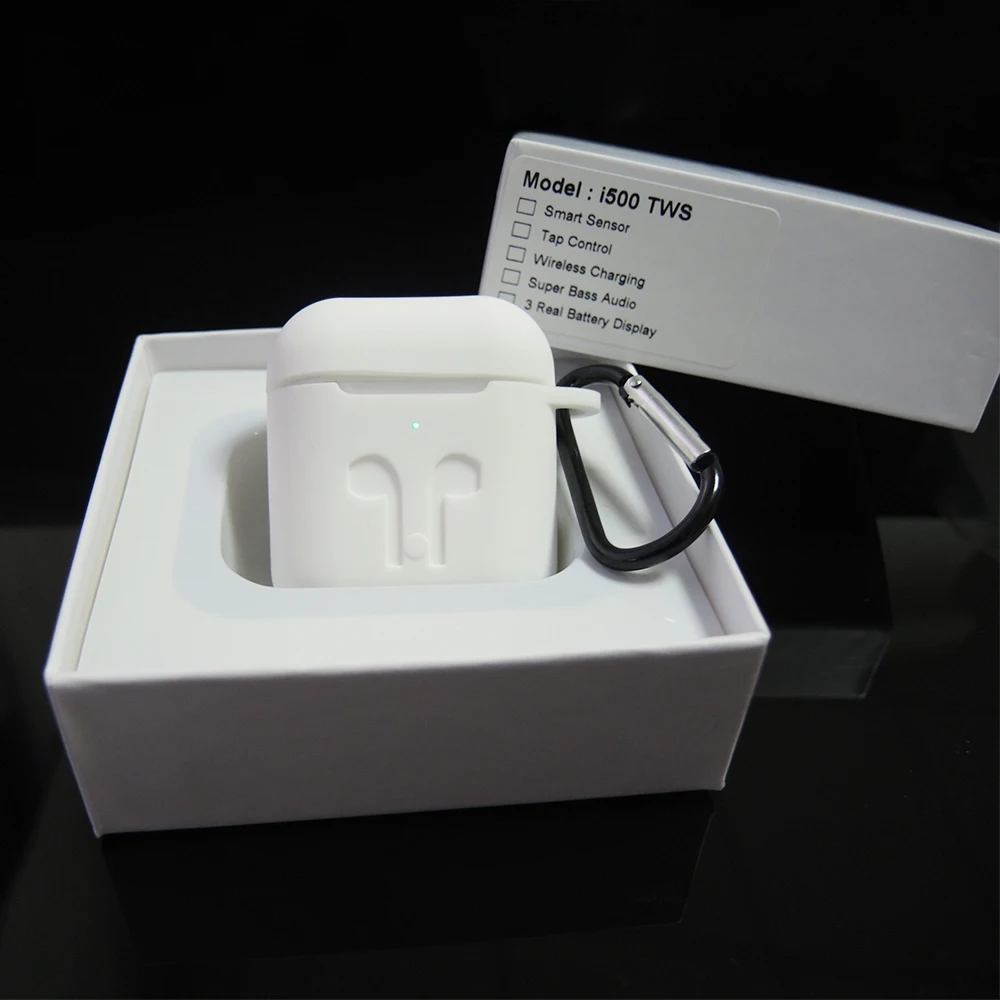 I500 TWS Smart Ear Sensor Pop-up Bluetooth Earphone Wireless Headphones GPS Locations for IOS Change Bluetooth Name Earbuds