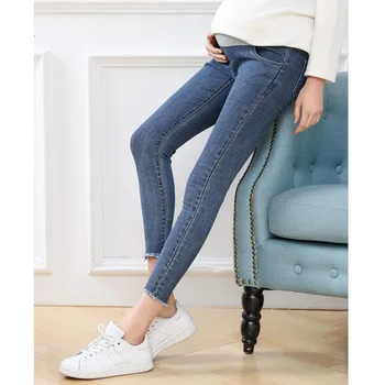 

5XL Spring Maternity Clothes Ninth Pants Maternity Jeans For Pregnant Women Clothes Skinny Denim Stretch Jeans Pregnancy Pants