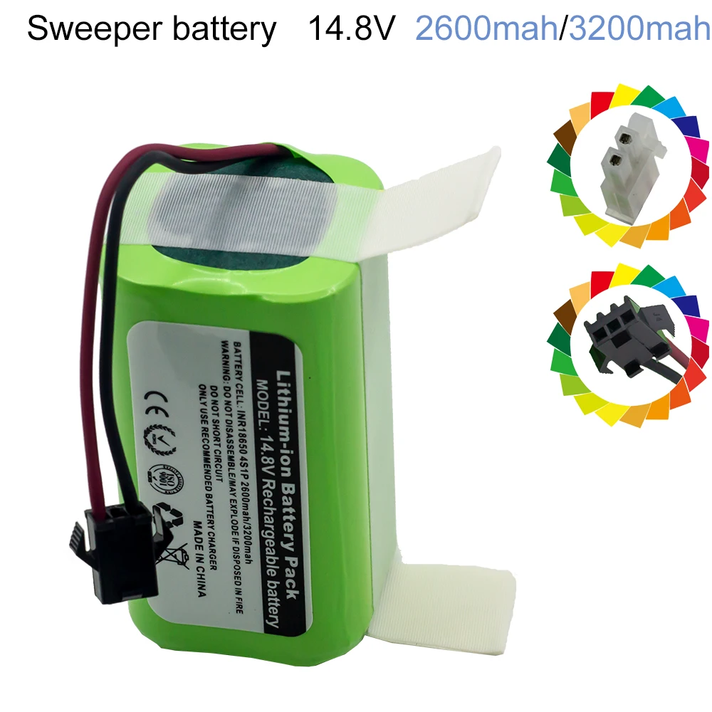 NEW/14.8V 2600mah 3200Mah Lithium Battery For ILIFE A4 A4s V7 A6 V7s Plus Robot Vacuum Cleaner ILife 4S1P Full Capacity Li-Ion |