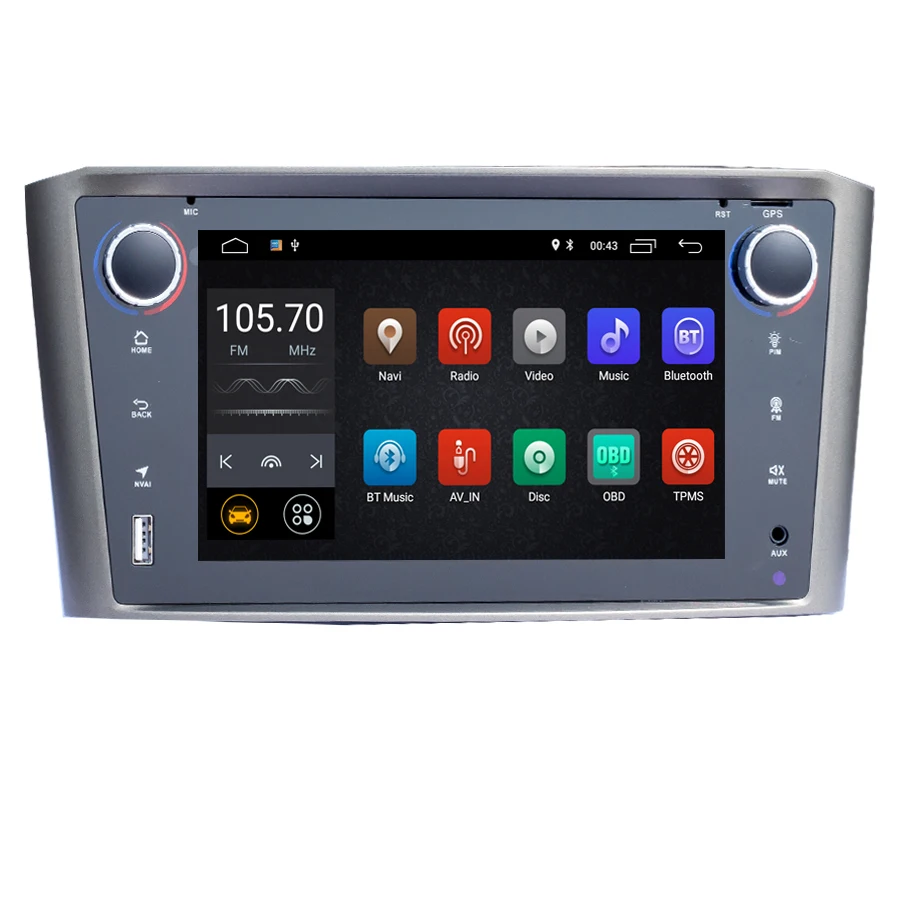 Android 9,0 Автомобильный мультимедийный плеер для Toyota Avensis T25 2003-2008 Wifi Bluetooth Радио DVD gps навигация Видео Аудио