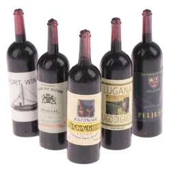 Ensemble de 10 bouteilles miniatures en résine pour maison de poupée, modèle de bouteille de vin, accessoires pour maison de poupée 
