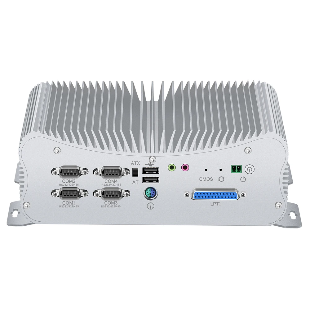 Мини ПК Intel Core i7 10510U 6 * DB9 RS232/422/485 промышленный 2 гигабитный Ethernet WiFi Bluetooth 6USB LPT PS/2 HDMI