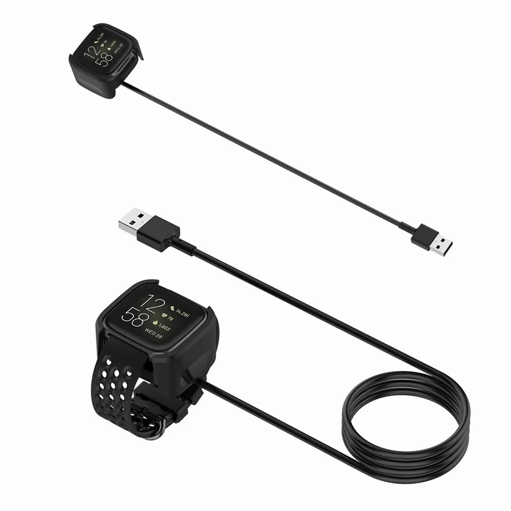 

Smart Watch Charger For Fitbit Versa 2 Charging Cradle USB Cable Power Adapter For Versa2 Charging Dock Data Wire Accessories