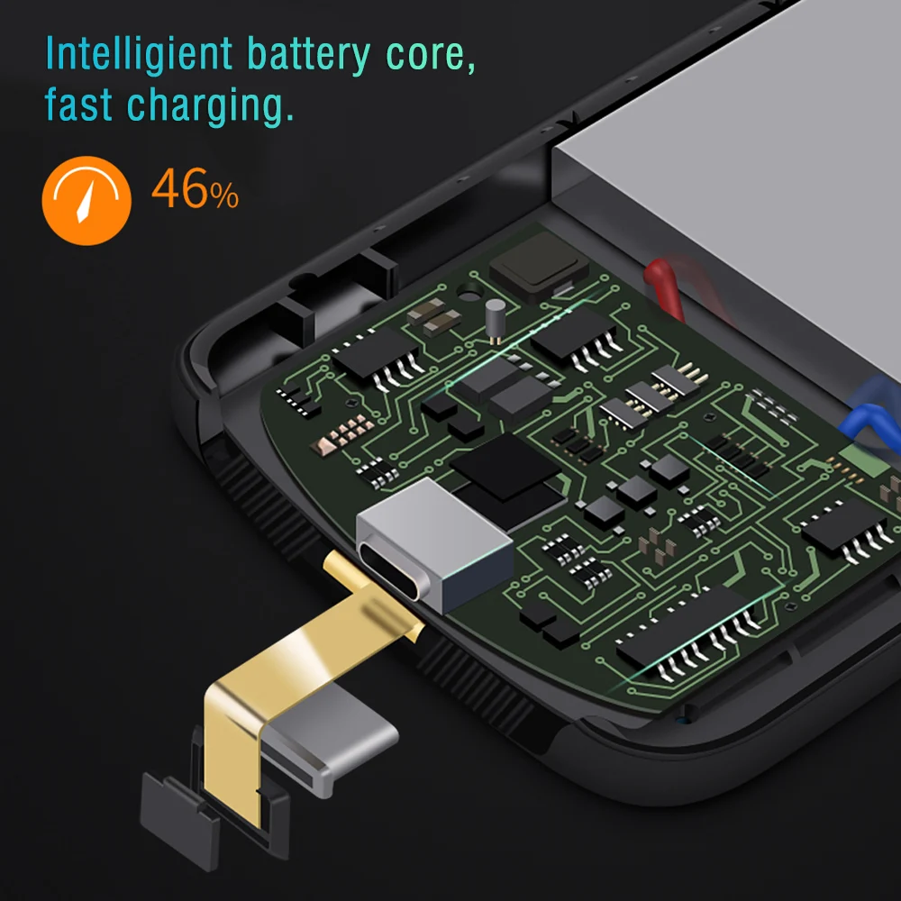 Battery Charger Case for Samsung Galaxy S10/S10E/S10 Plus Soft TPU Battery Case Equipped With Power Level Indicator LED