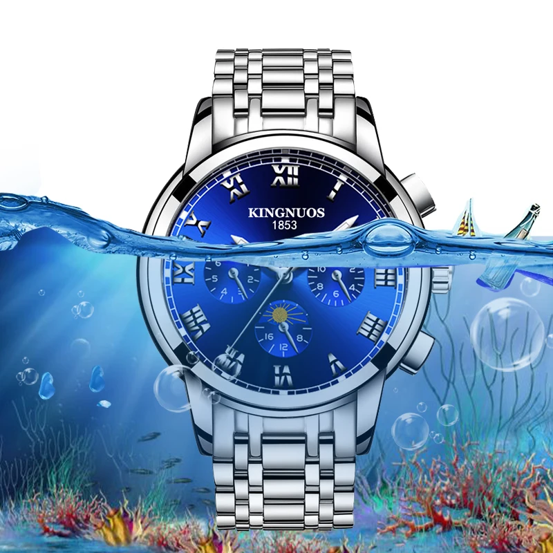 Роскошные мужские кварцевые часы водонепроницаемые бизнес светящиеся наручные часы Relogio Masculino браслет из нержавеющей стали модные часы для мужчин