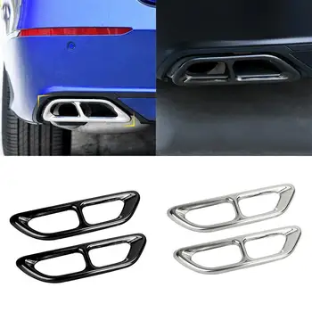 

2pcs For Honda Accord 2018 2019 Chromed Rear Exhaust Muffler Tail Pipe Decoration Cover Trim Car Styling Auto Accessories
