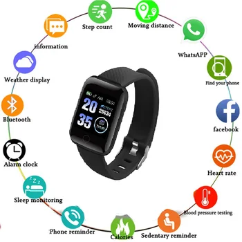 

116 Plus Smart Watch Fitness bracelet smart band sports wristband Pedometer bracelet Heart rate monitor smartwatch