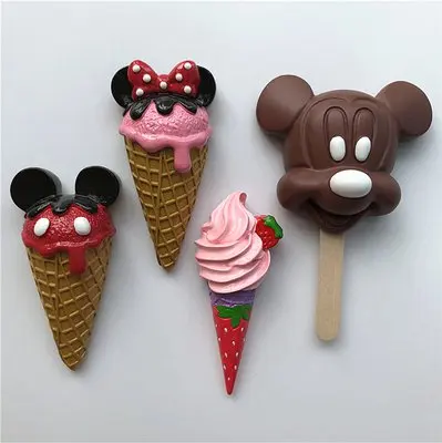 

3d stereo ice cream cone cartoon fridge magnet cute paper message paste refrigerator decoration sweet child kids like