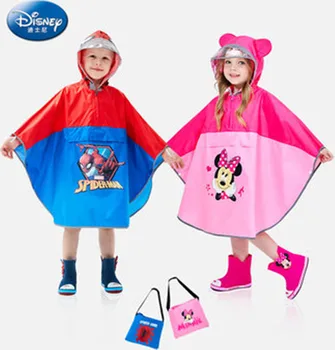 

Disney children cloak poncho cartoon Mickey Mouse Spider-Man poncho raincoat boy girl kindergarten baby students poncho Marvel