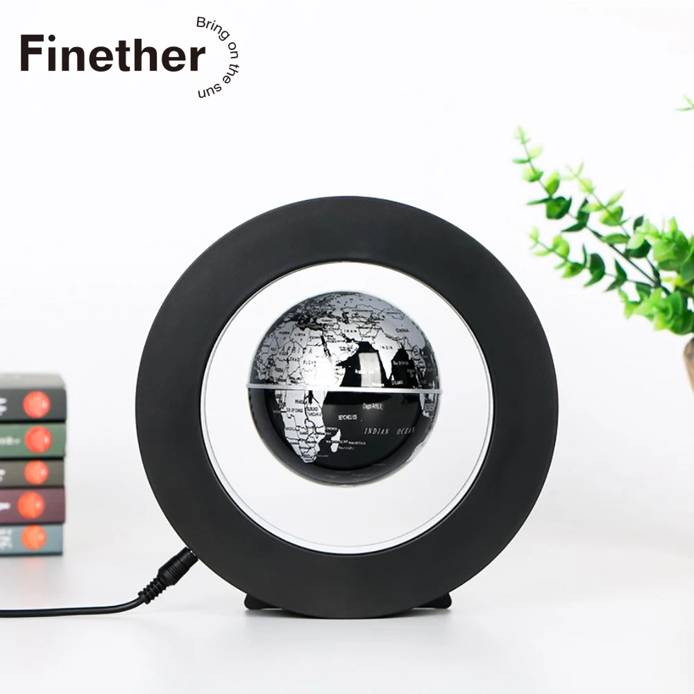 3.0 Inch Magnetic Levitation Floating Globe Map w/LED Light Home Decoration