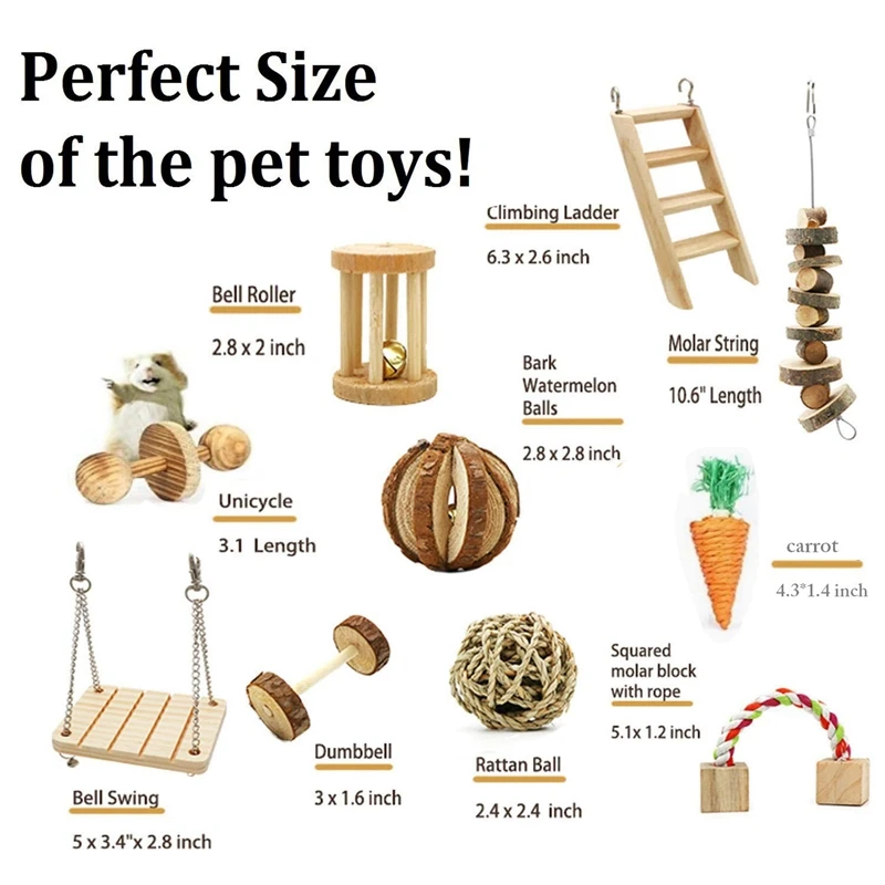 Кролик жевательные игрушки, яблоко деревянные палочки для кролика, игрушечные закуски для домашних животных подходит для мелких домашних животных аксессуары, морские свинки, шиншилл, хамст