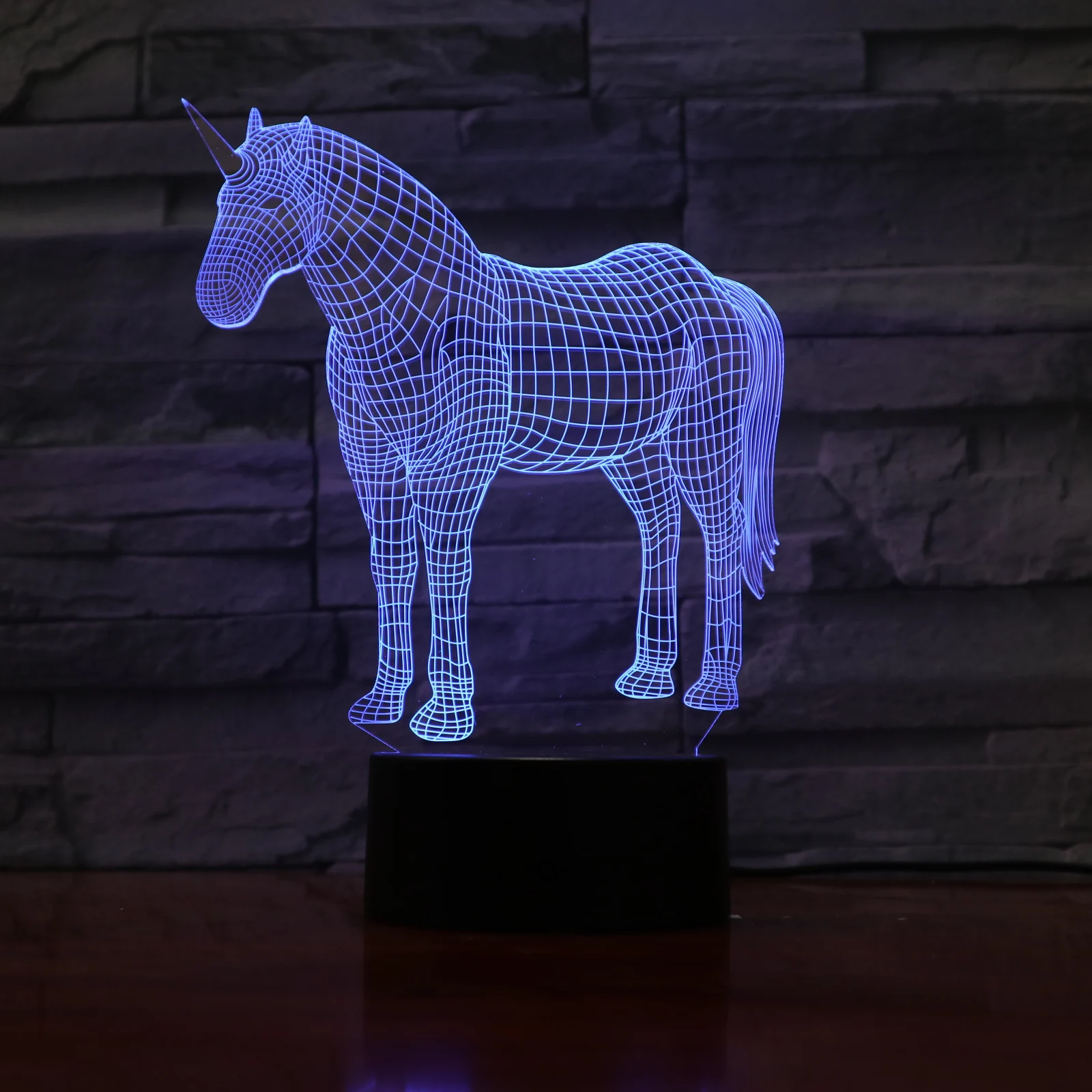 Быстрая 3D лампа западный миф милый сенсорный датчик Единорог светодиодный ночник лампа Декор красочный с дистанционным ночник