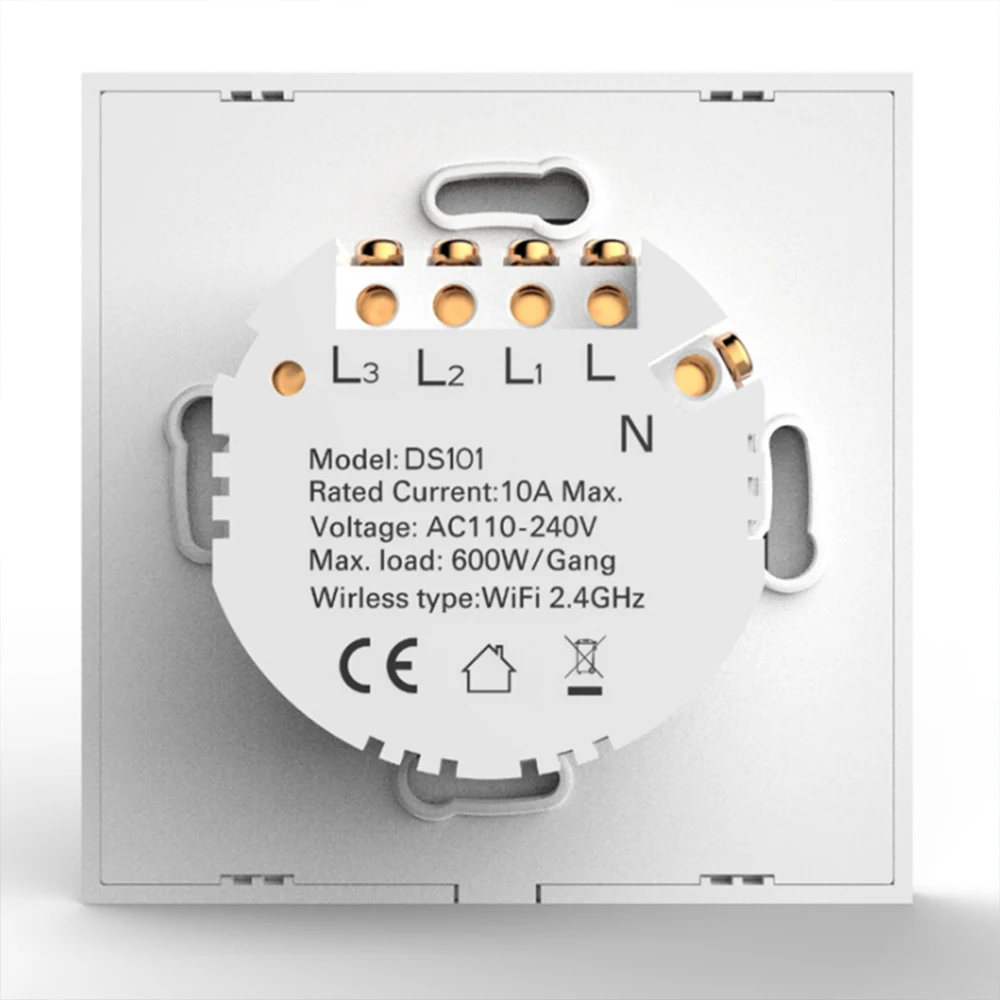 Smart Light Switch Mobile Phone Remote Control Intelligent Wireless Remote Control Voice Timer Switch EU Standard 1/2/3 Gang