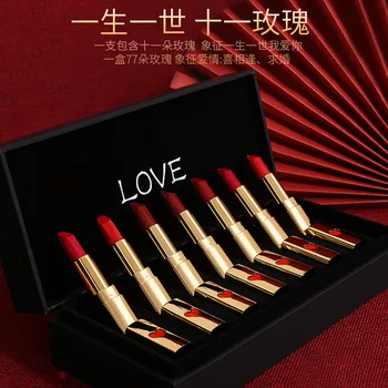 

Bird Chen 520 Confession Gift Varved Lipstick Genuine Product Set Matte Velvet Fog Surface Lipstick Long-lasting Not to Pull out