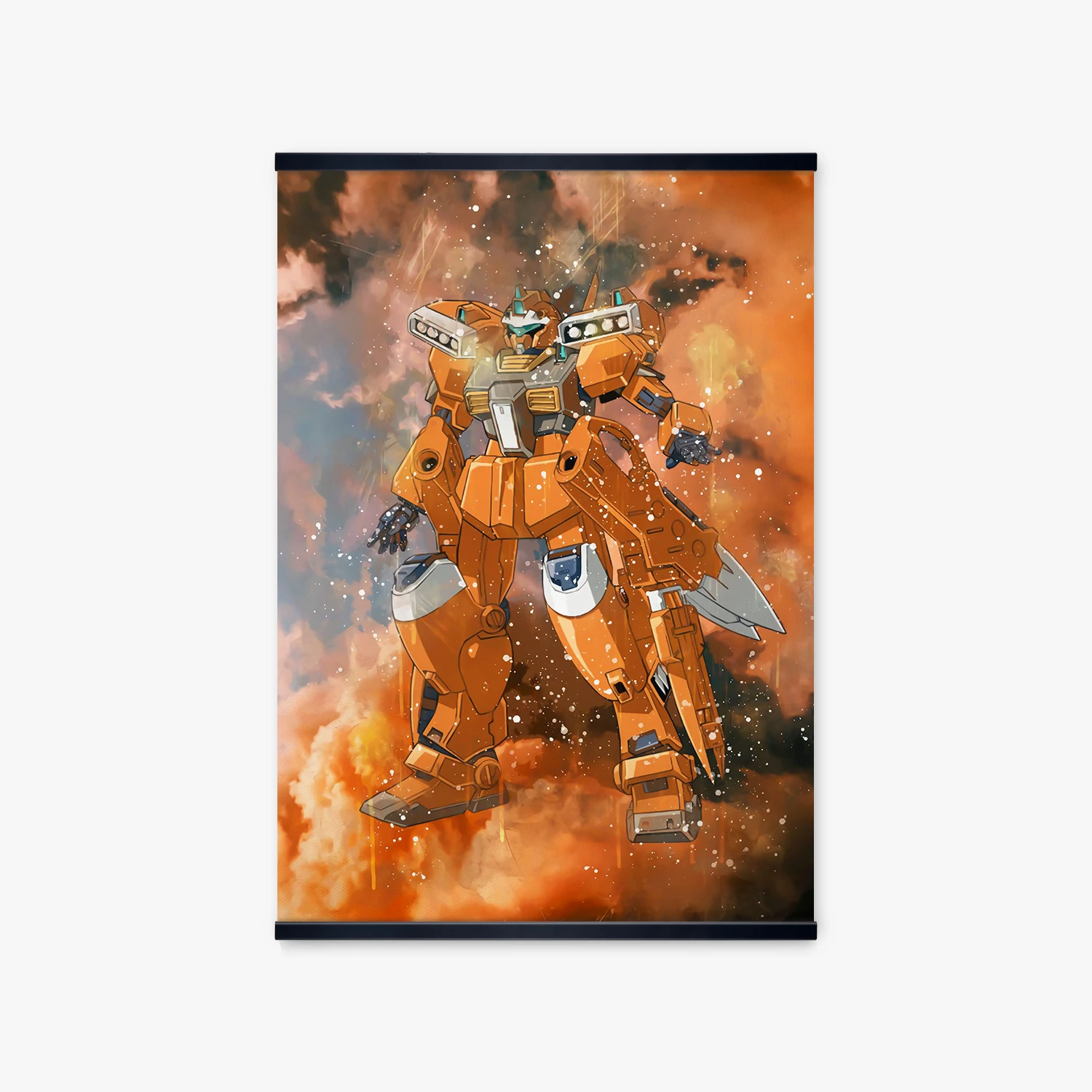 Wall Art Black Magnetic Wooden Frame Gundams Orange Robot Modular Poster  Print Anime Canvas Painting Home Decor Picture Bedroom|Vẽ Tranh & Thư Pháp|  - AliExpress