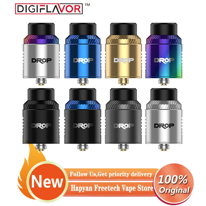 Оригинальный Digiflavor DROP RDA V1.5 емкость двойная катушка DIY 24 мм обслуживаемый