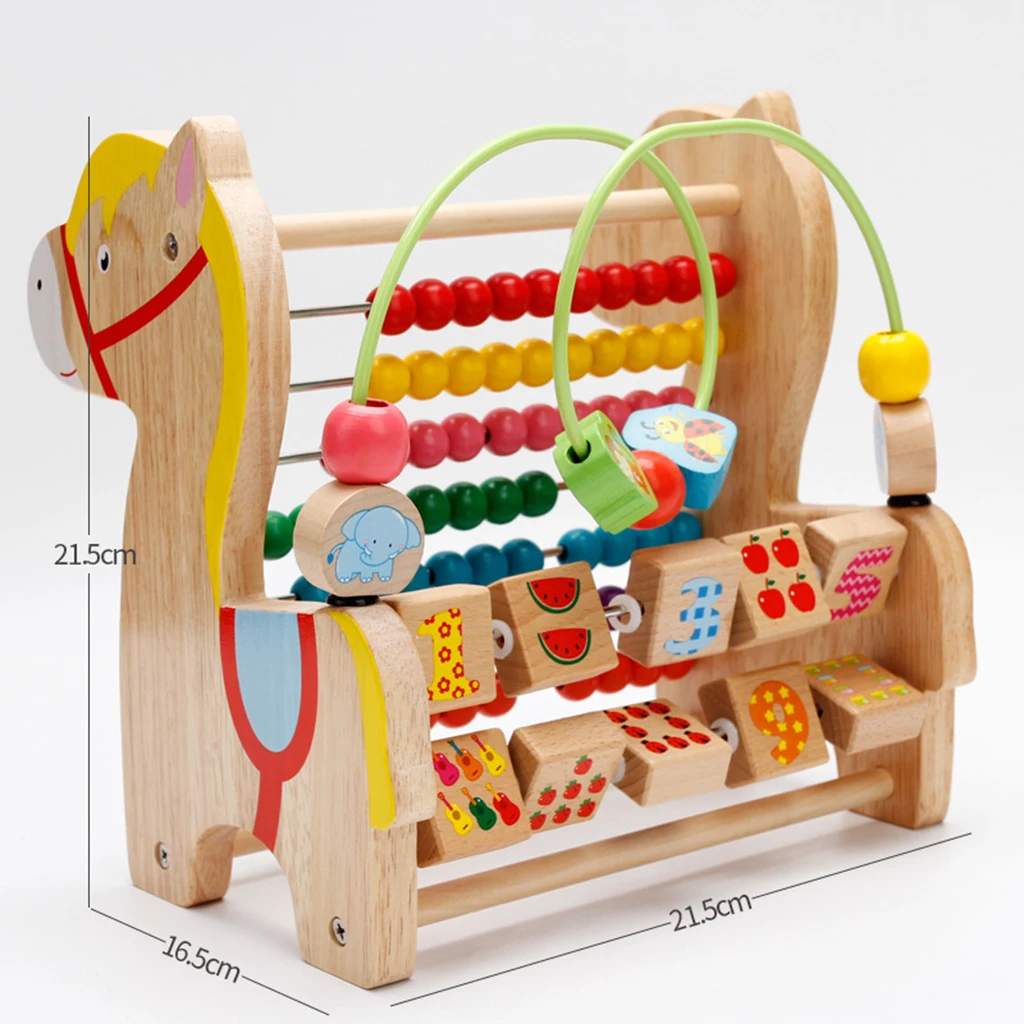 Деревянные Abacus классические математические развивающие счетные игрушки с 90 бусинами, лабиринт из бисера и цифр блоки игрушки для детей
