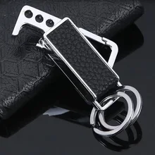 Бизнес для мужчин крутая вращающаяся бутылка открывашка в виде ключа с кольцом металлические двойные катушки классический захлопывающийся автомобильный брелок на талию