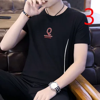 

Summer new T-shirt male round neck simple cotton loose short-sleeved cartoon half-sleeved summer