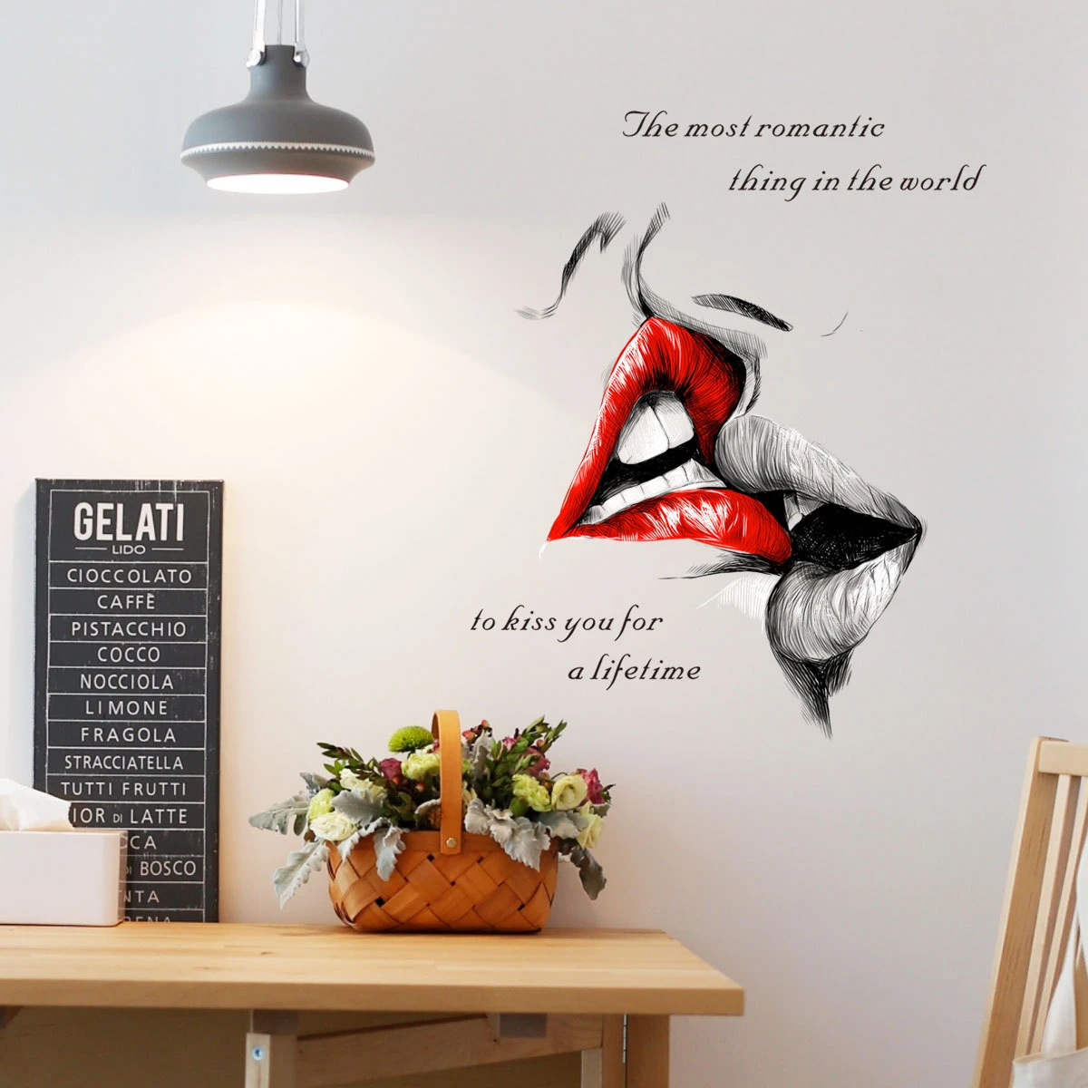 Kiss English Classic Advertising Wall Stickers For Living Room Bedroom  Decorative Sticker Wholesale Lip Red Lover Room Art Decor - Wall Stickers -  AliExpress